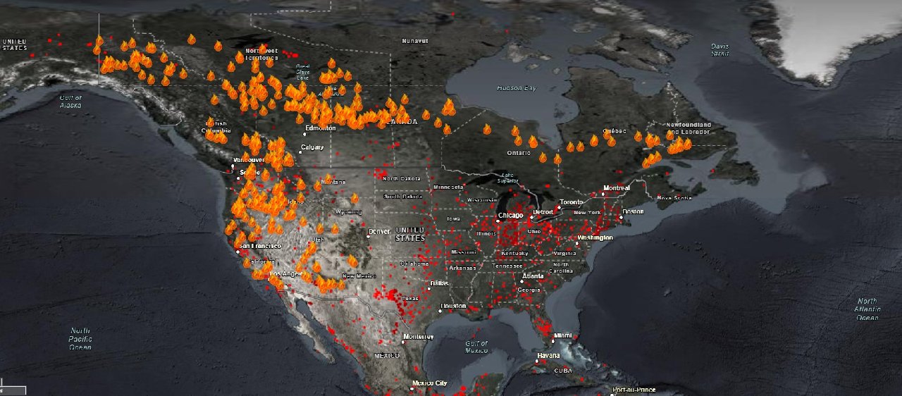 ABD ve Kanada’da yangın felaketiı: Binlerce kişi tahliye edildi, uluslararası yardım başladı